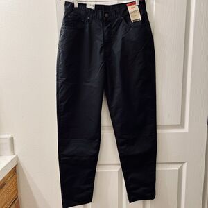 Levi's Women's 31 X 30 High Waisted Mom Jeans Black Relaxed Tapered Twill